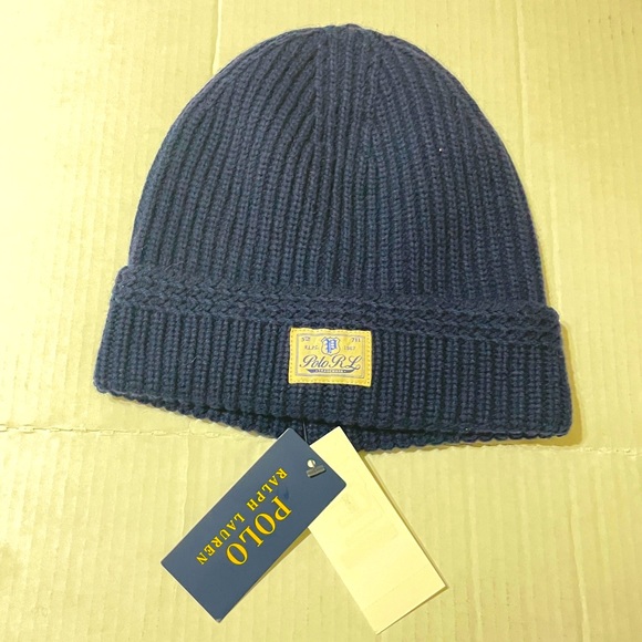 Polo by Ralph Lauren Patch Navy Beanie. - Picture 6 of 6